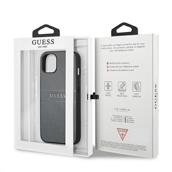 Guess Guhcp13Spsasbgr Iphone 13 Mini 5,4" Szary/Grey Saffiano Strap