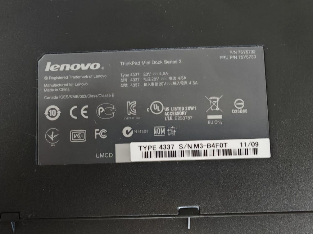 ThinkPad Mini Dock Series 3 stacja dokująca Replikator portów Lenovo