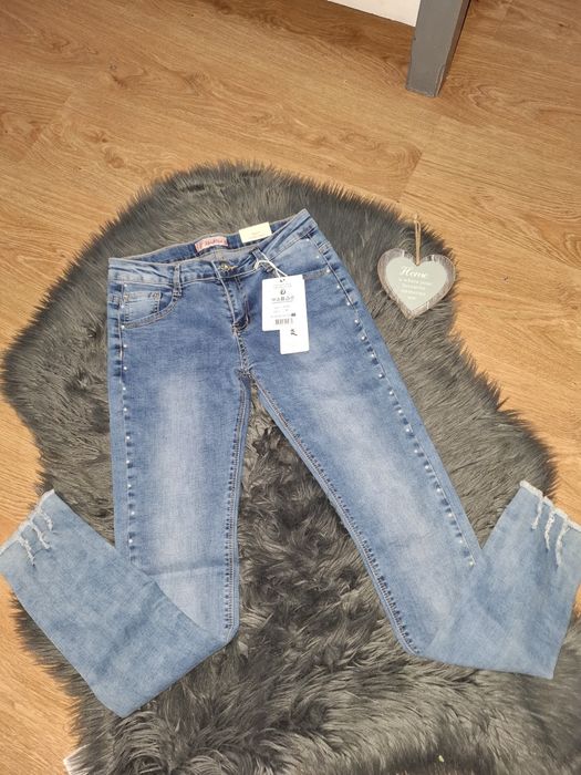 Nowe spodnie jeansy dziewczęce z metka 158/164