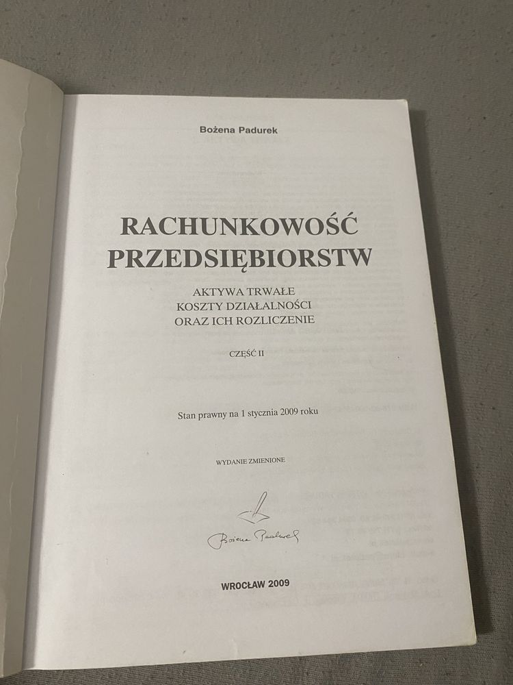 Książka rachunkowość przedsiębiorstw