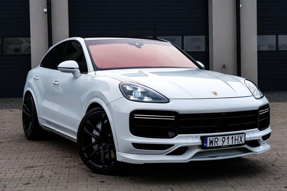 Porsche Cayenne Turbo Coupe pełna opcja pakiet techart Bezwypadkowy Zamiana