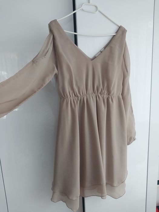 Sukienka beżowa Bodyflirt r. 38