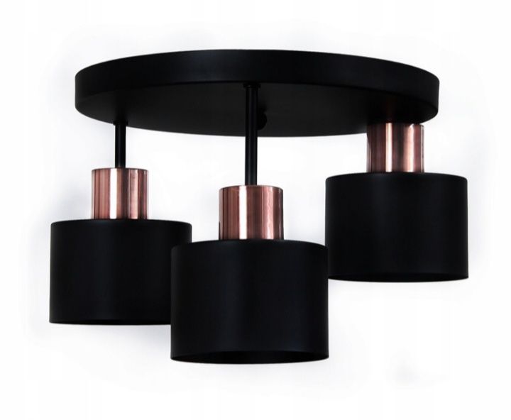 Lampa wisząca żyrandol czarno złoty
