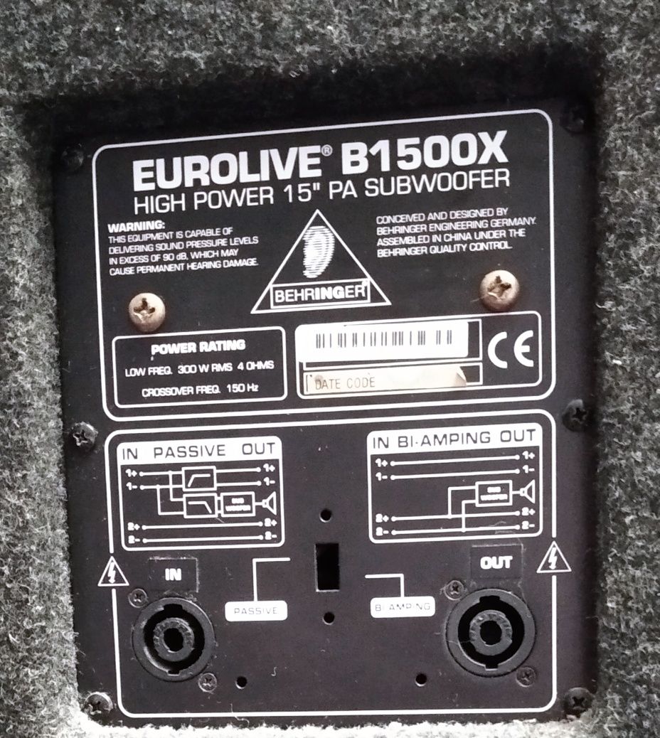 Пасивний сабвуфер Behringer Eurolive B 1500X