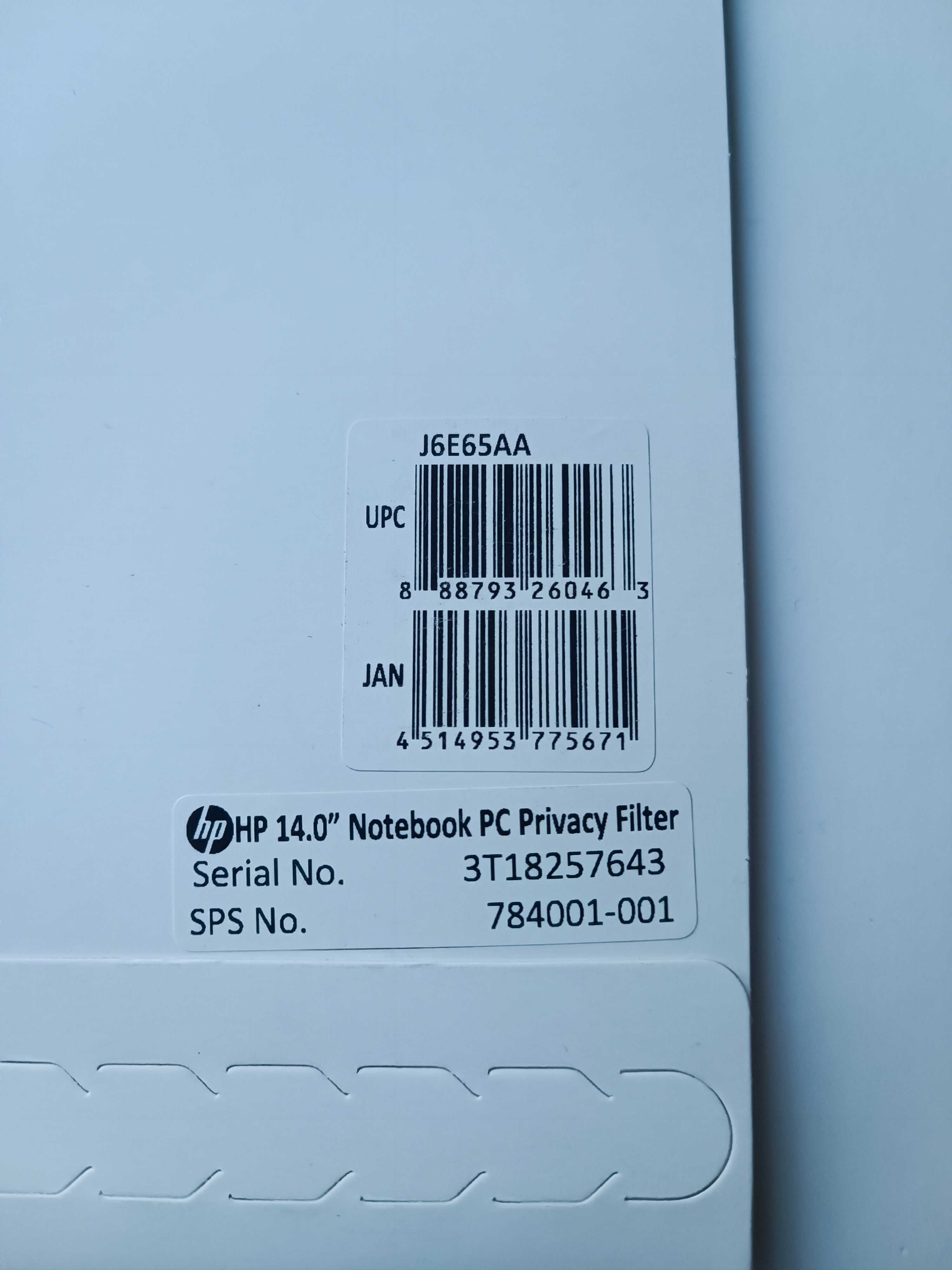 Filtr prywatności do notebooków HP 14.0" Notebook PC Privacy Filter