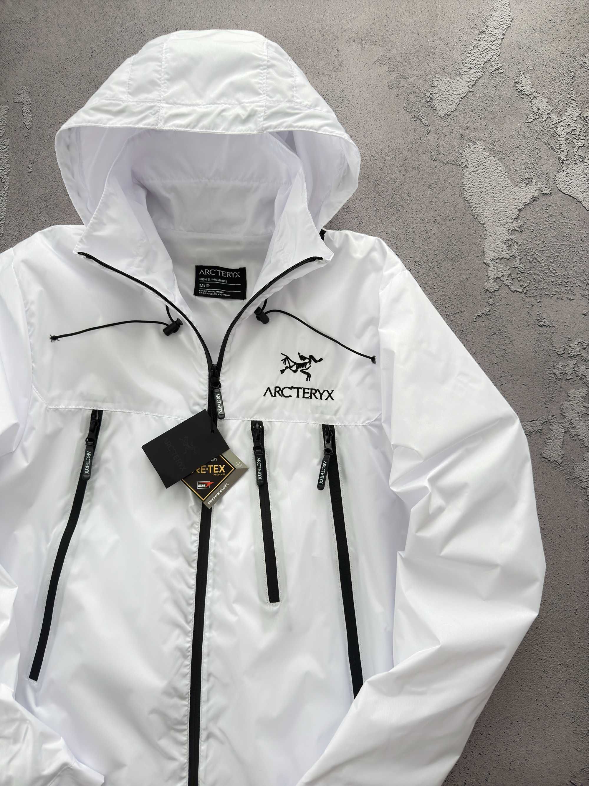 Вітрівка ARC’TERYX | Водовідштовхувальна плащівка | Білий колір