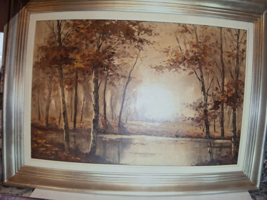 Grande oleo paisagem Gomes Martins quadro pintura