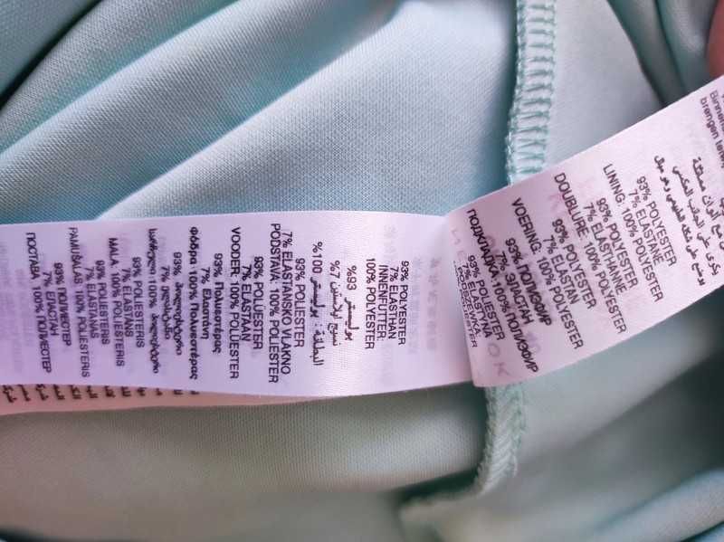 New Look r 40 miętowa sukienka z basinką wesele chrzciny komunia