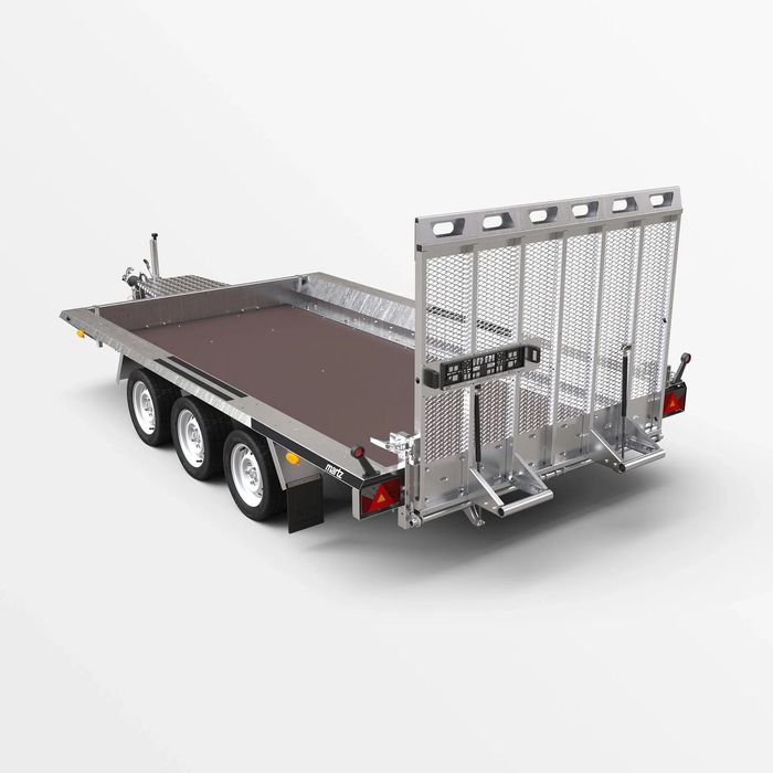 Martz Bau 3 400x180 3500 kg Pełny trap najazdowy  MOCNA przyczepa do przewozu minikoparki pełny trap 400x180 3500 kg