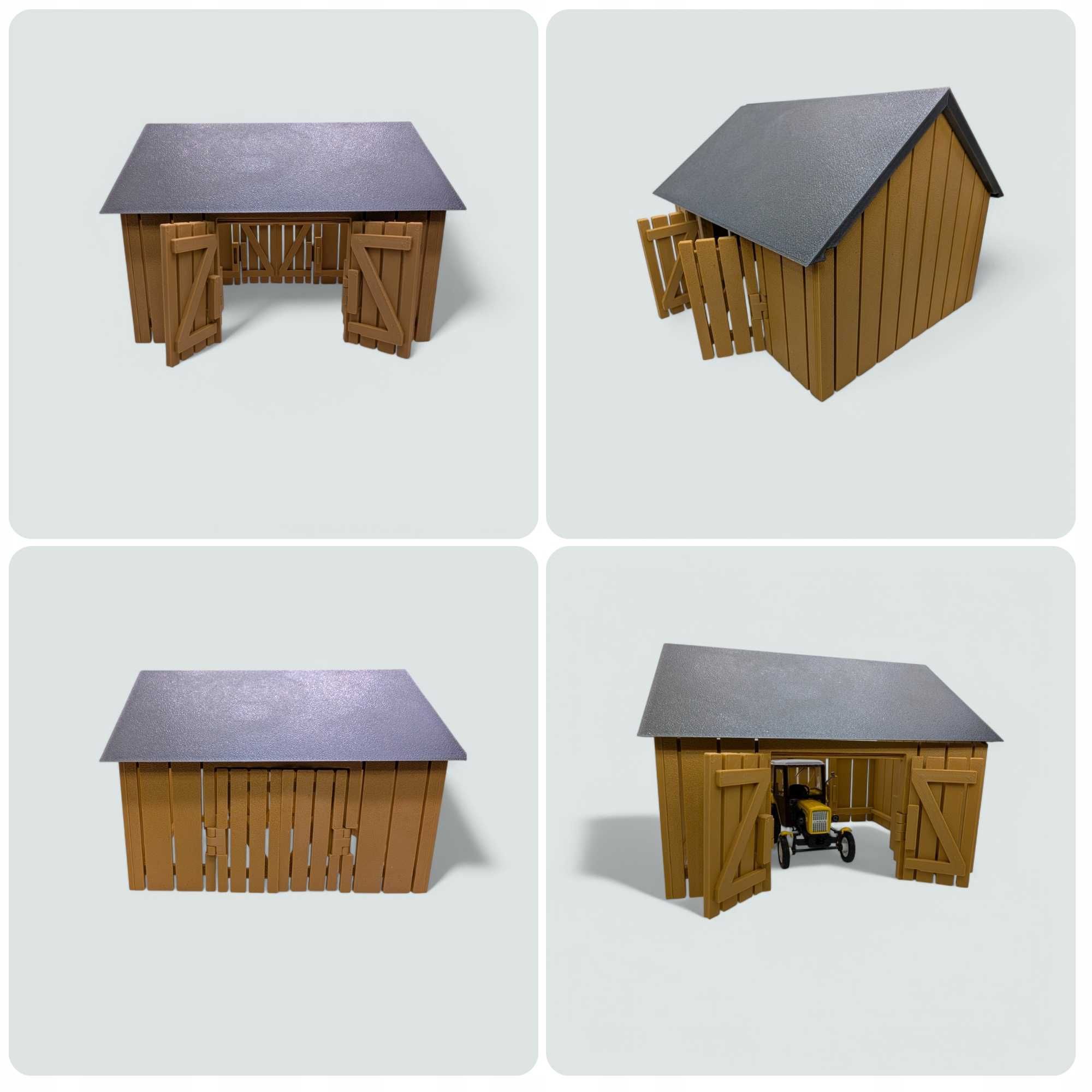 Model stodoły 1:43 – Idealny do dioram,  druku 3D