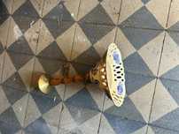 Lampa retro w kwiaty prl