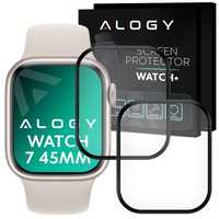 2X Elastyczne Szkło 3D Alogy Do Apple Watch 7 45Mm Black