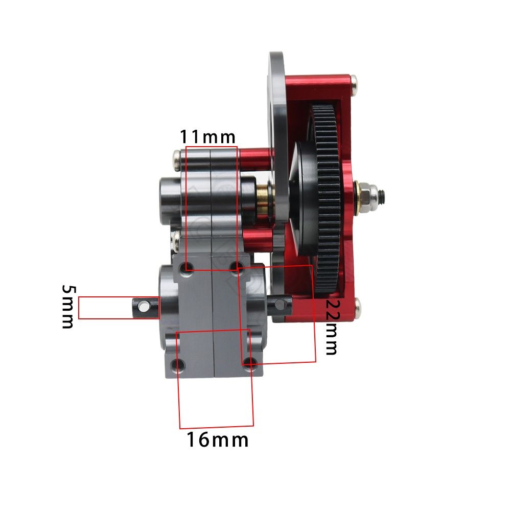 Metalowa przekładnia 11,31:1 skrzynia biegów Axial SCX 10 1:10 trial