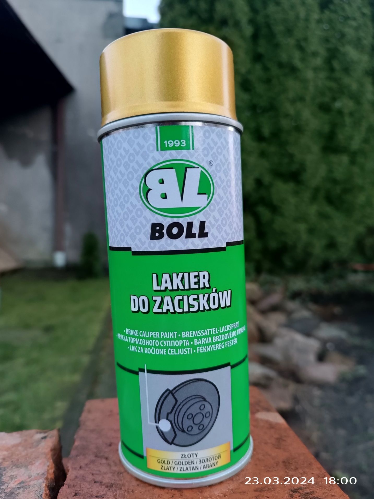 Lakier do zacisków hamulcowych złoty kolor 400 ml BOLL