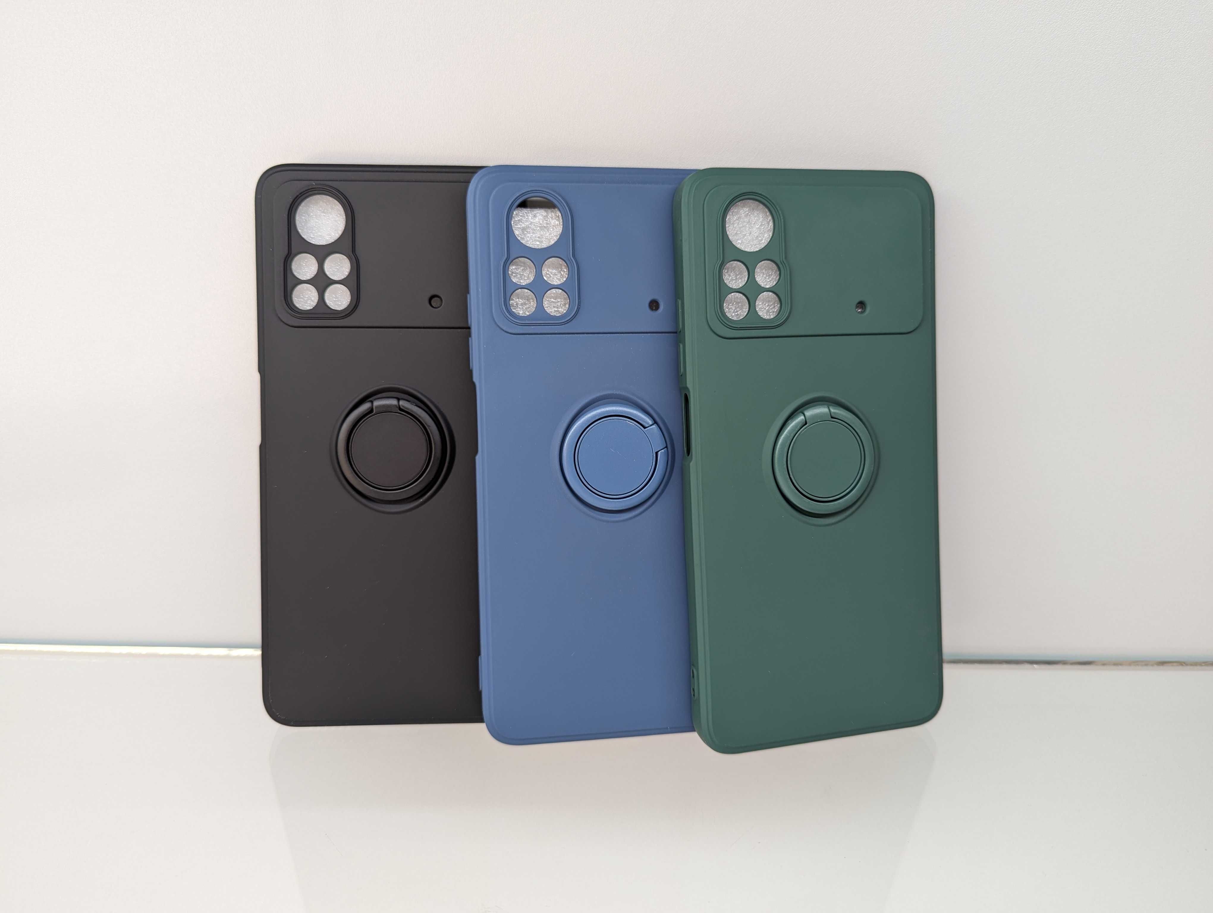 Противоударный чехол Poco X4 pro 5g soft touch с кольцом Чохол