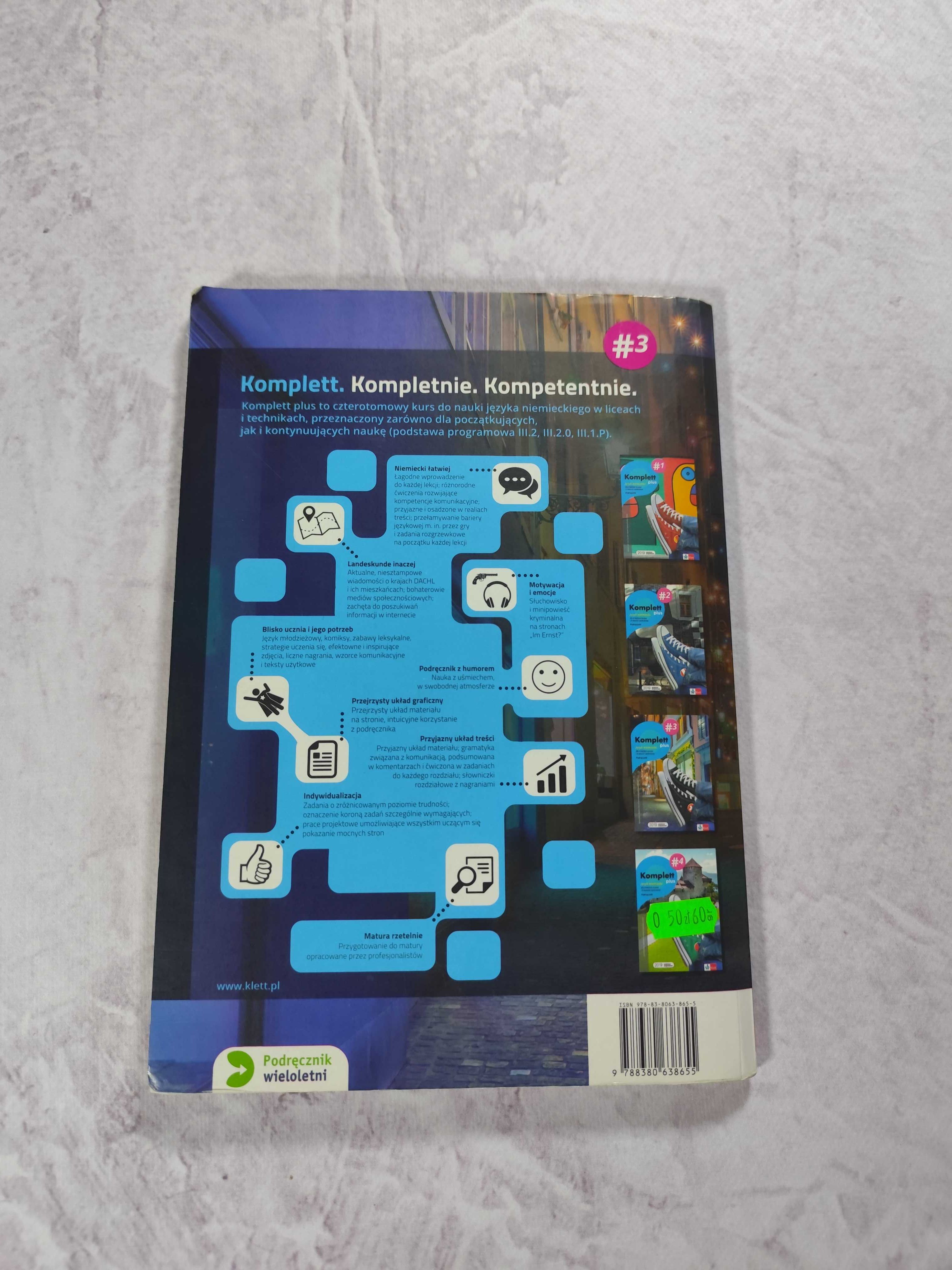 Komplett plus 3 podręcznik J.Niemiecki do 3 klasy technikum i liceum