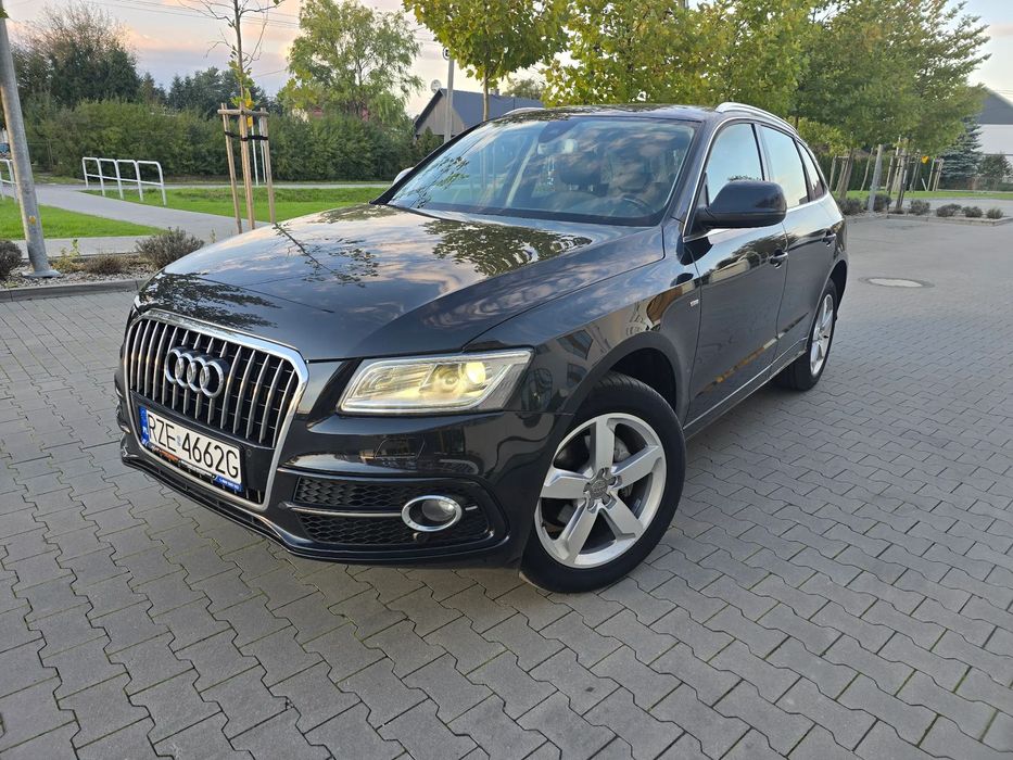 Audi Q5 S-line, z Niemiec Salon Audi, quattro, ledy, bixenon, perfekcyjna,