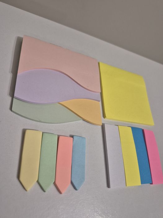 Zestaw karteczek samoprzylepnych, różne kolory i rozmiary, Kayet