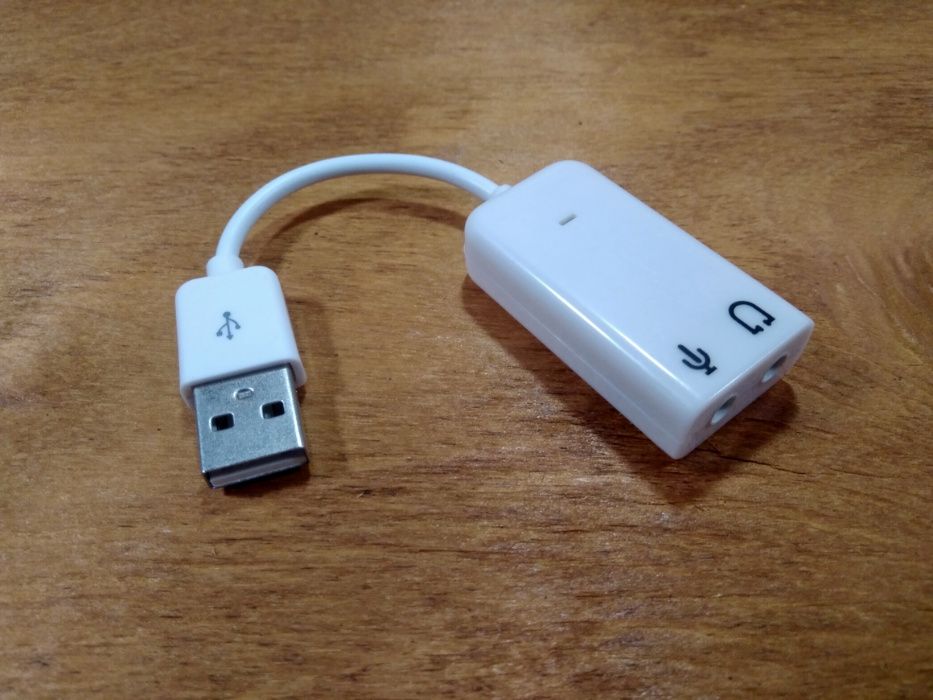 Внешняя звуковая карта USB Sienoc 5FTP с кабелем (аудио карта)
