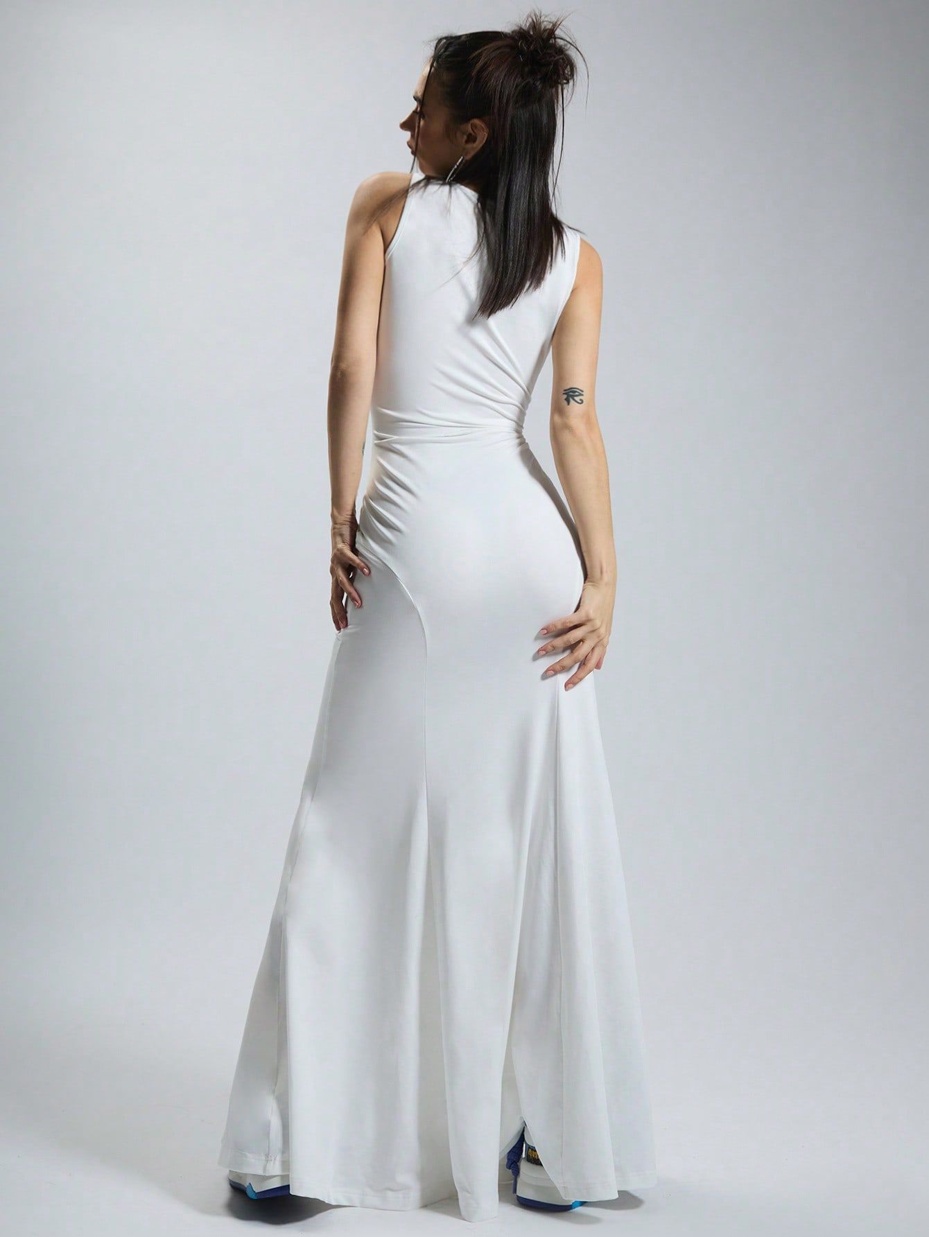 Sukienka Sexy Syrena Maxi Biała Musera M 38