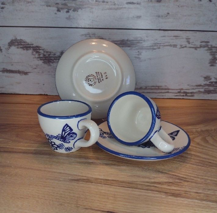 *Filiżanki ceramiczne do espresso  zestaw ceramika Bolesławiec