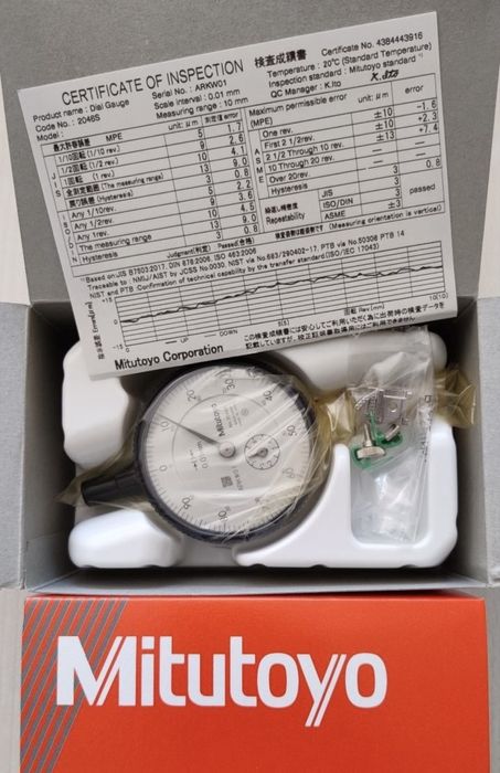 Індикатор 10мм 0,01мм 2046A, 2046AB Mitutoyo, Оригінал