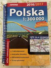 Samochodowy Atlas mapa Polski