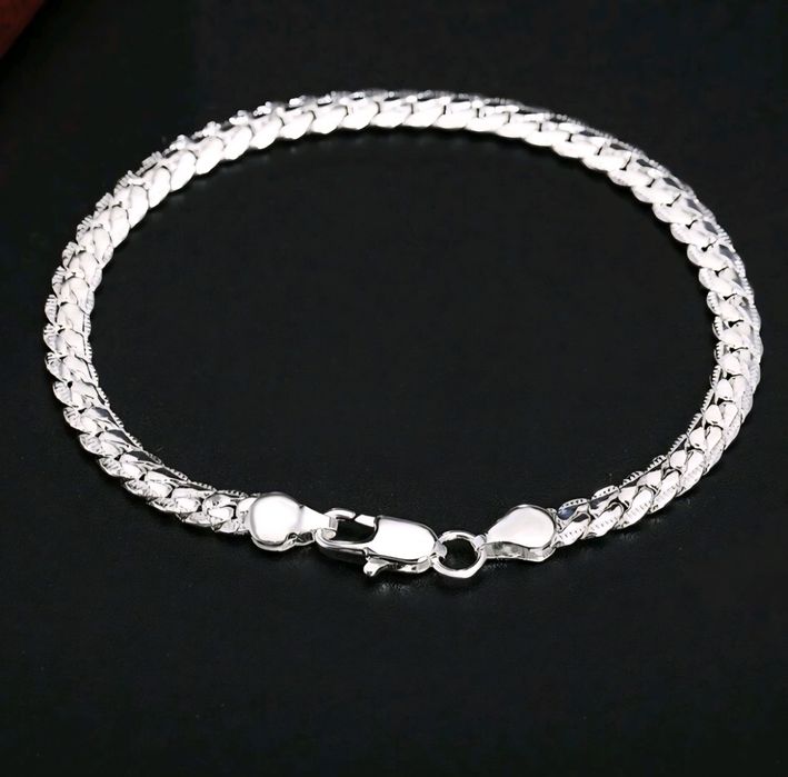 Pulseira Masculina de Prata Esterlina 925 – Corrente 8" | Estilo new