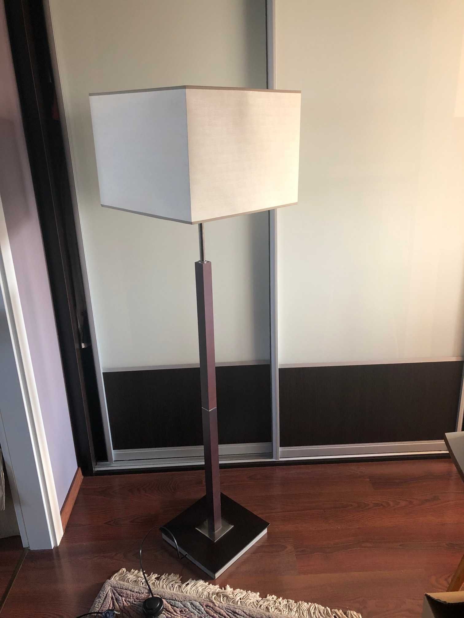 lampa stojąca podłogowa z abażurem loft vintage