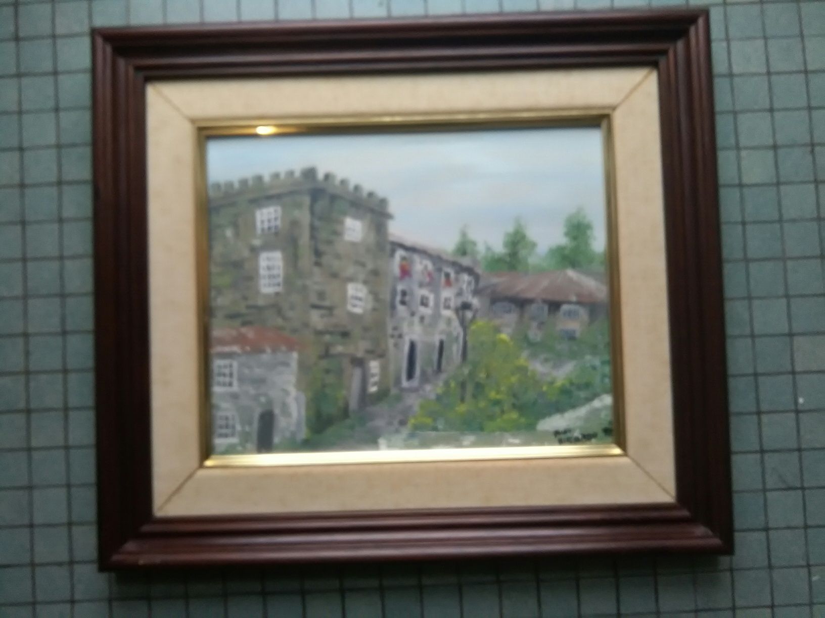 2 Pinturas a óleo e pastel como novas com moldura assinadas