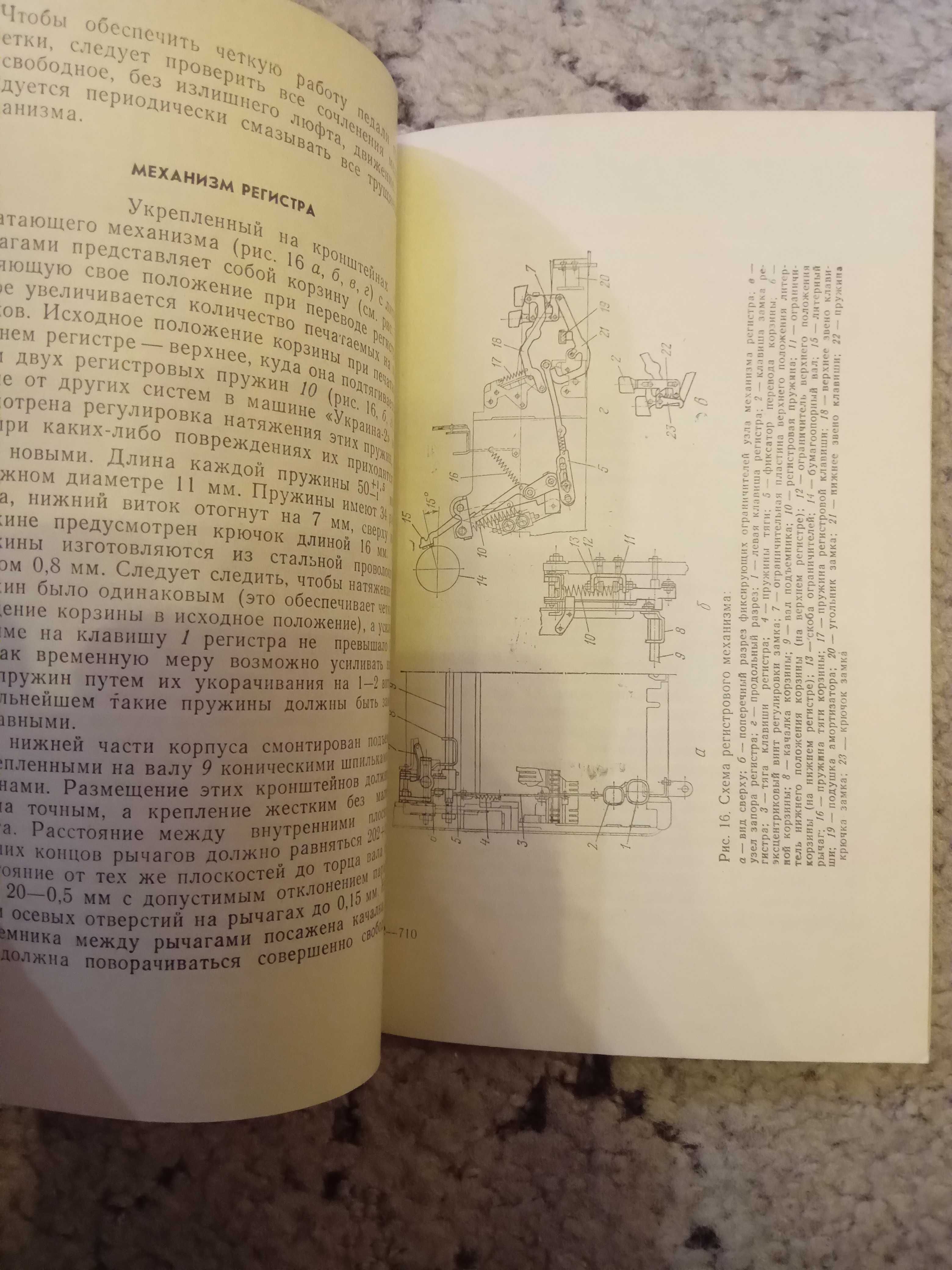 Ремонт канцелярских пишущих машин «Украина», « Уфа» и «Зоемтрон».