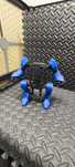 Robot na telefon, stojak, uchwyt, druk 3D czarno-niebieski