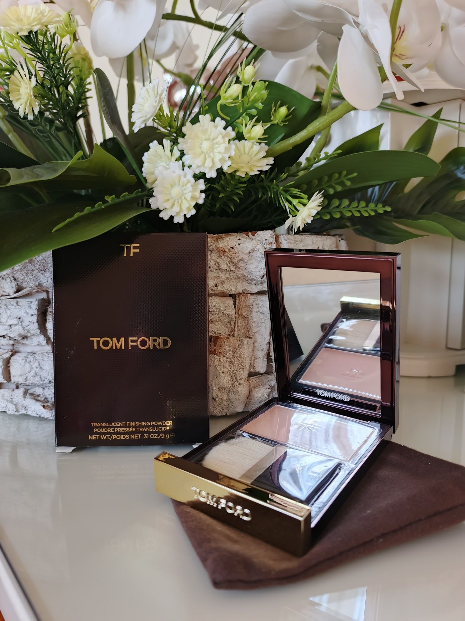 Tom Ford oryginalny nowy puder w kamieniu etui pudełko cudo