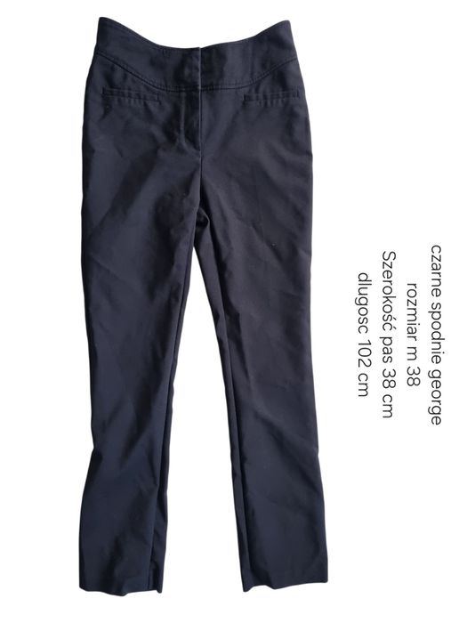 Czarne eleganckie spodnie george rozmiar m 38