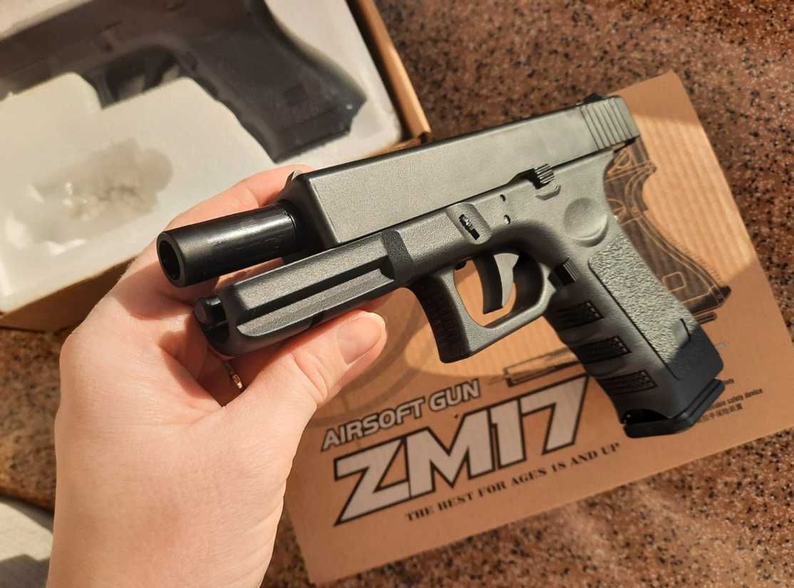 Игрушечный пистолет zm17 детский новый на пульках 6 мм новый