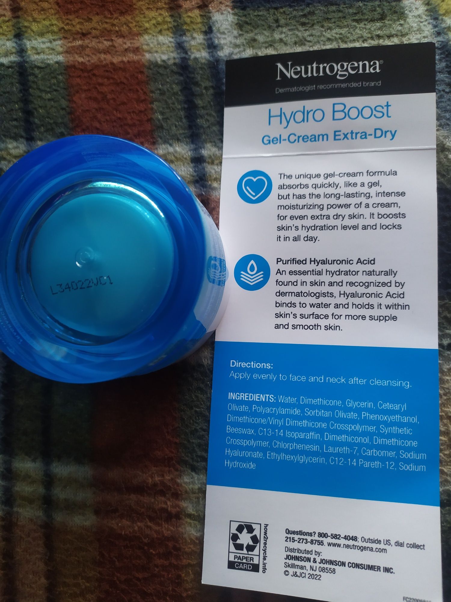 neutrogena hydro boost gel cream extra dry крем гель