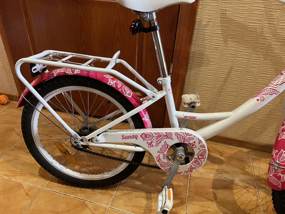 Продам велосипед 20 Pride Sandy бело/розовый для девочки