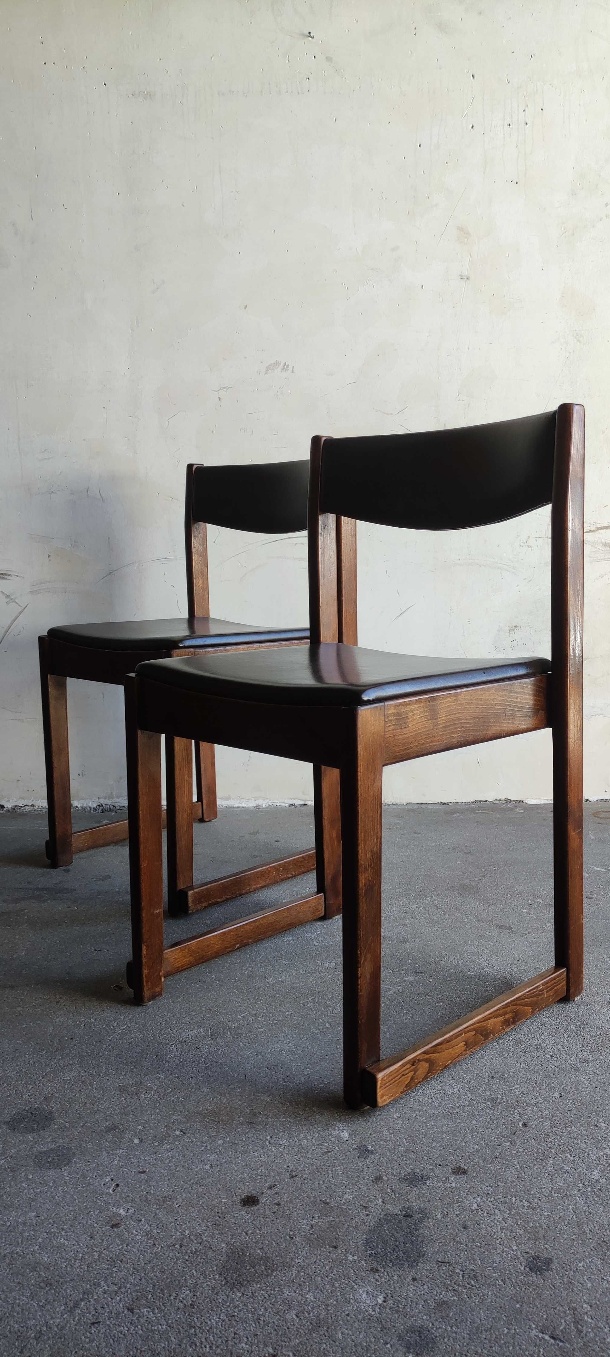 Skandynawskie krzesła z lat 60, komplet 4szt