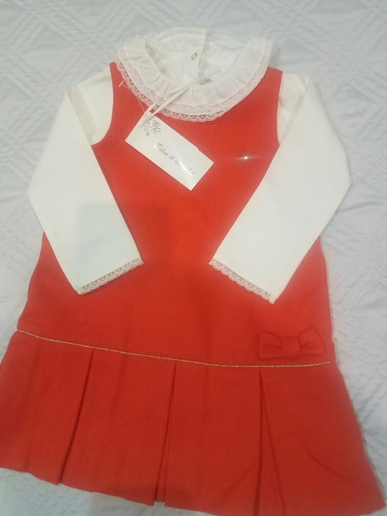 VESTIDO   novo ! TARTINE DE CHOCOLATE  !!body com festido 12 meses