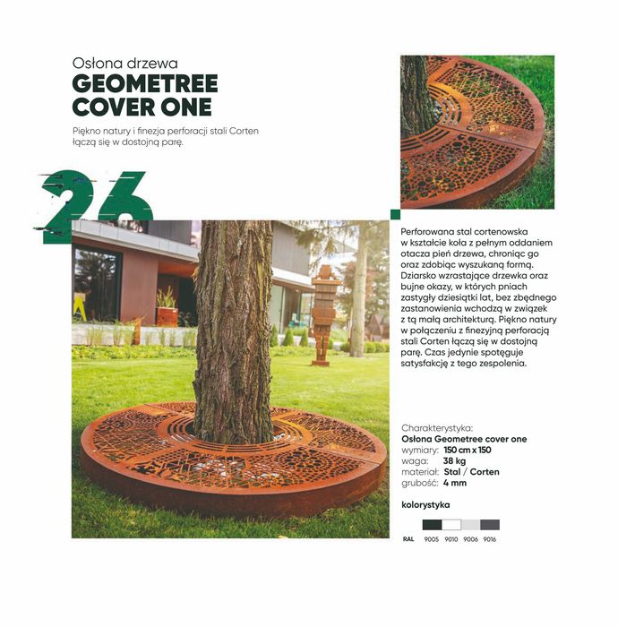 Obrzeże drzewa - obrzeża trawnikowe