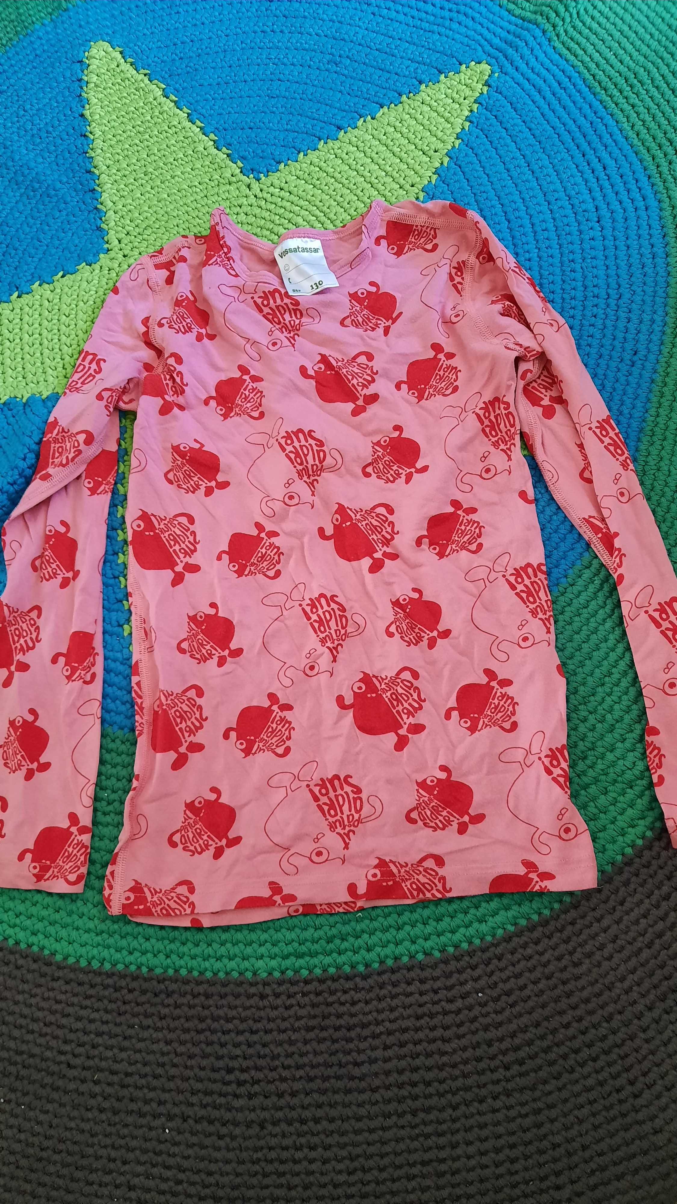 Vossatassar bluzka bambus,r.122,wiskoza,różowa, potworki, Molo