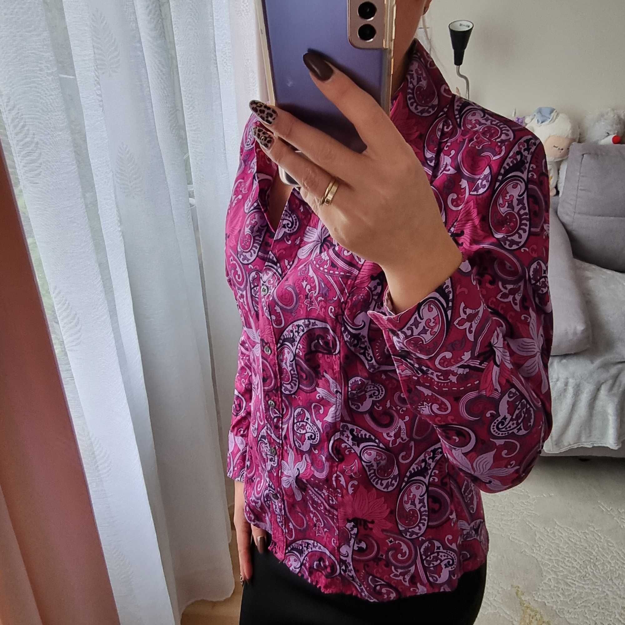 Bawełniana damska koszula bluzka Tommy Hilfiger wzór paisley rozm. S-M