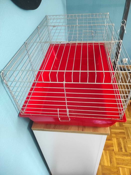 Duża klatka dla świnki morskiej lub królika + 6 akcesoriów 75cmx45cm