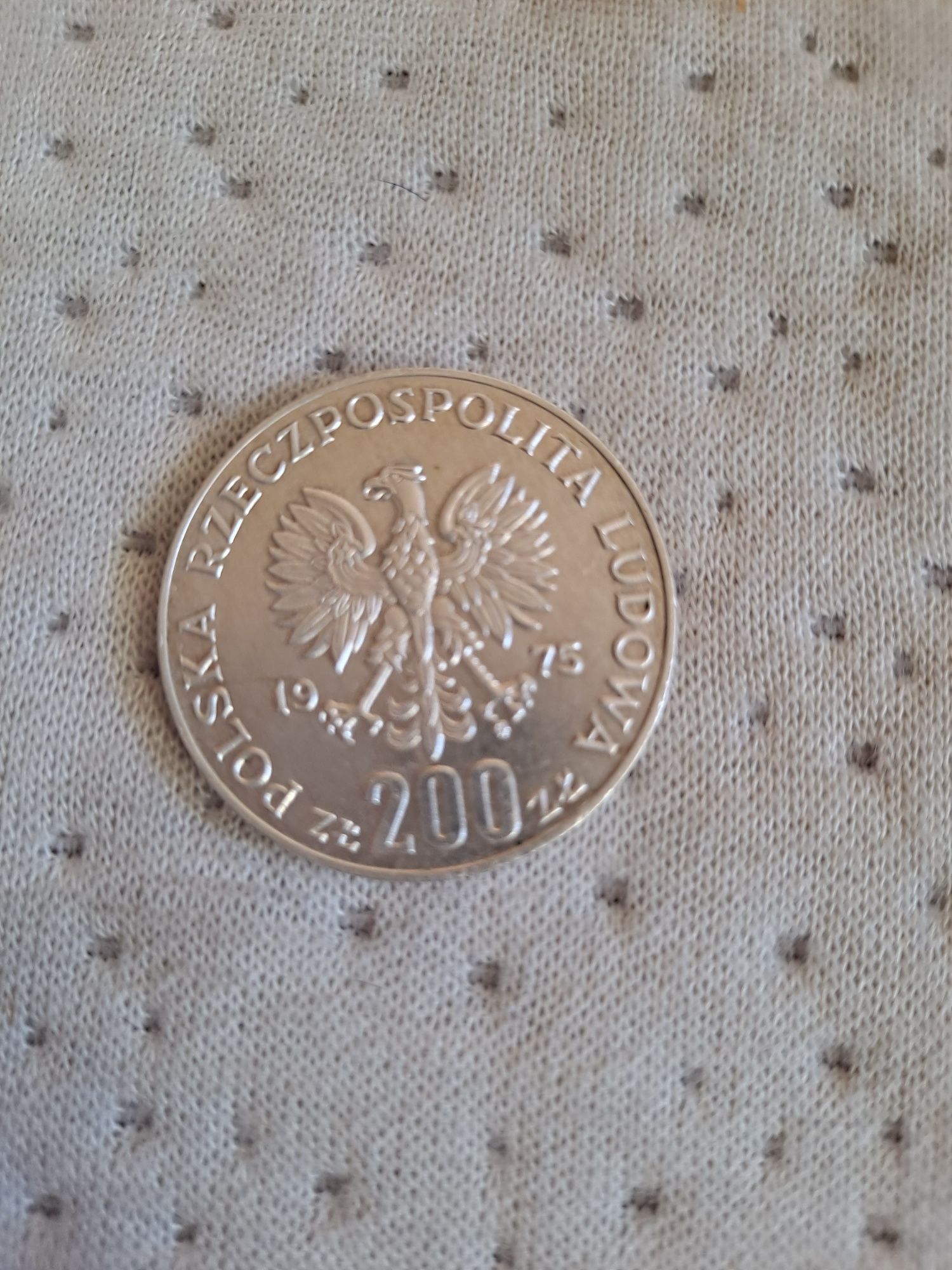 Moneta PRL 1975r 200zl rocznica zwycięstwa nad faszyzmem