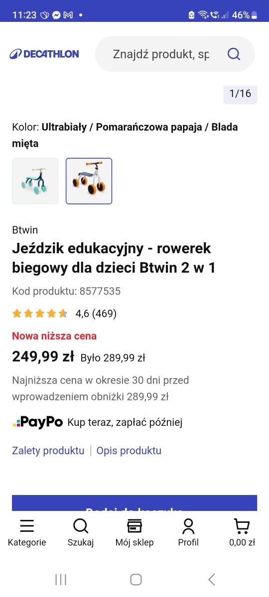 Rowerek dzieciecy decatlon