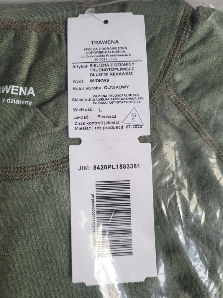 Bielizna z dzianiny trudnotopliwej L