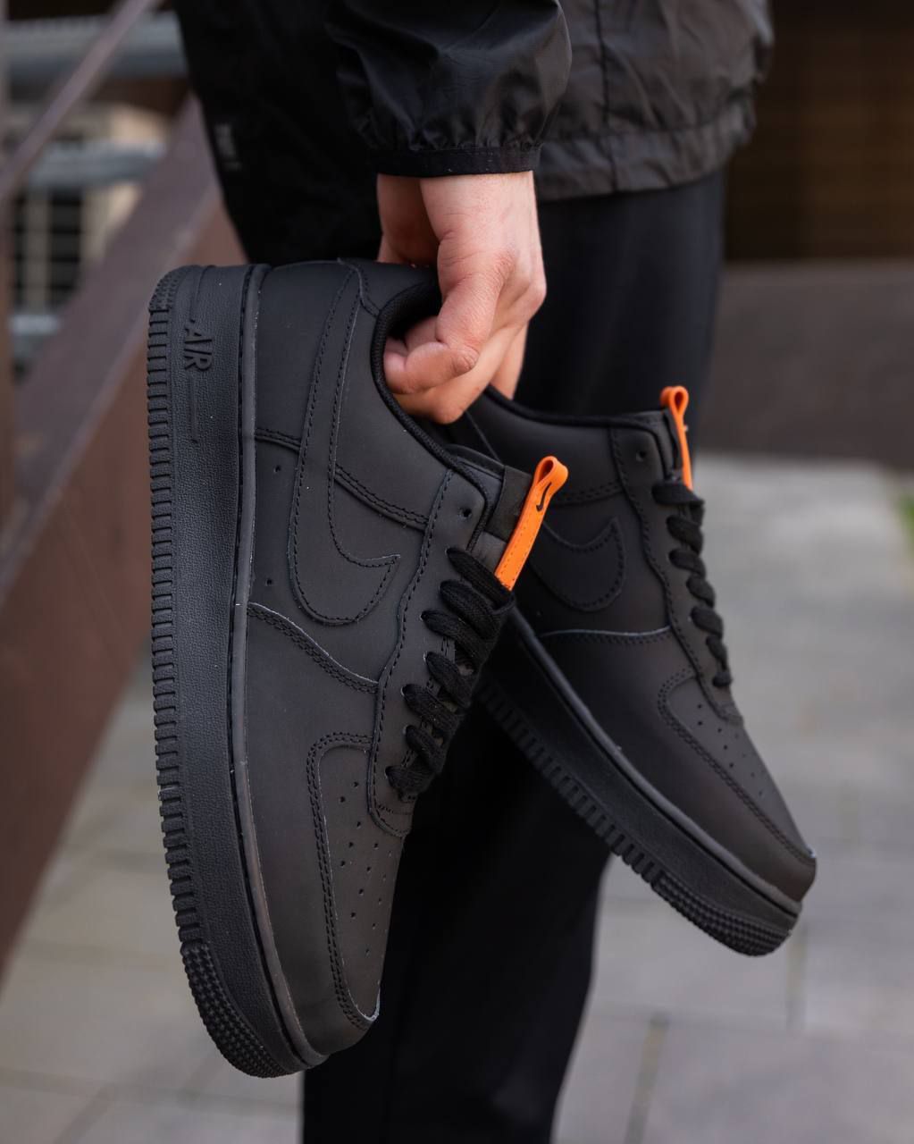 Кросівки Nike Air Force 1 07 Low Total Black, мужские кросовки
