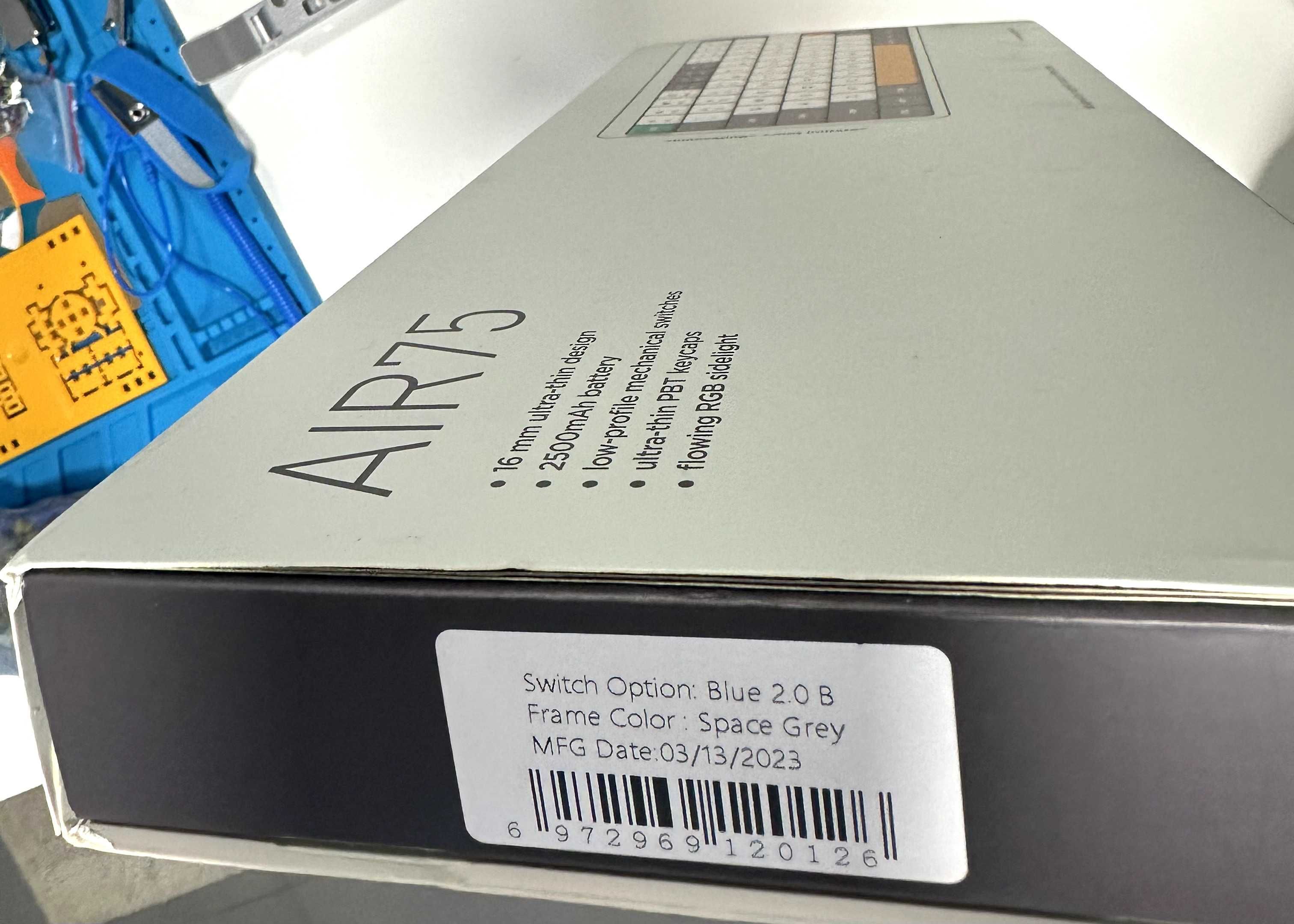 Teclado Mecânico NuPhy Air75 – Wireless, MX Blue, Bluetooth