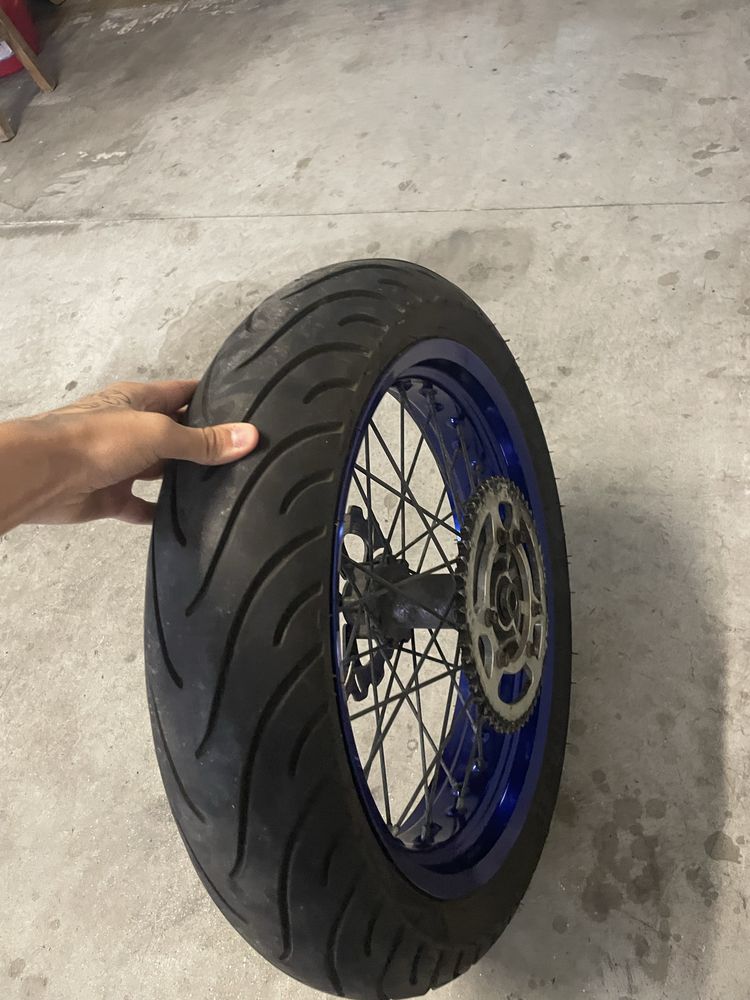 Suspensão dianteira + Rodas Supermotard Husqvarna 50 SMS (completas)