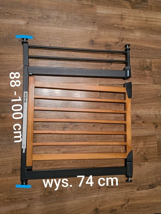 Bramka rozporowa czarna drewniana 70-100 cm